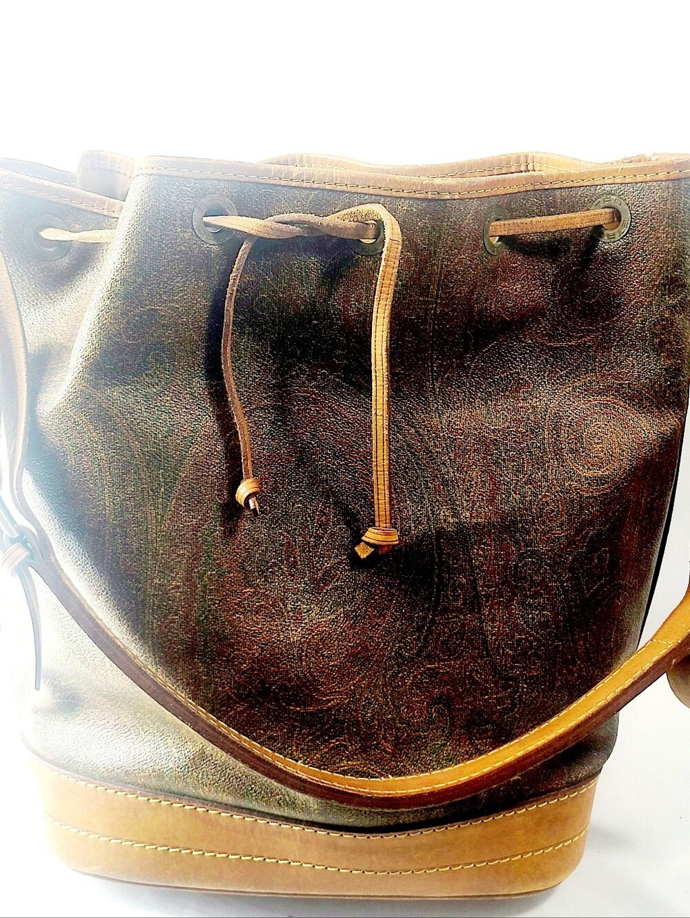 Etro Leather Drawstring Bag - Picture 1 of 7